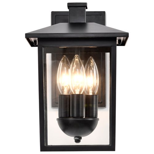 Main product image of Jamesport Collection Outdoor 11 inch Wall Lantern Matte Black w/ Clear Glass