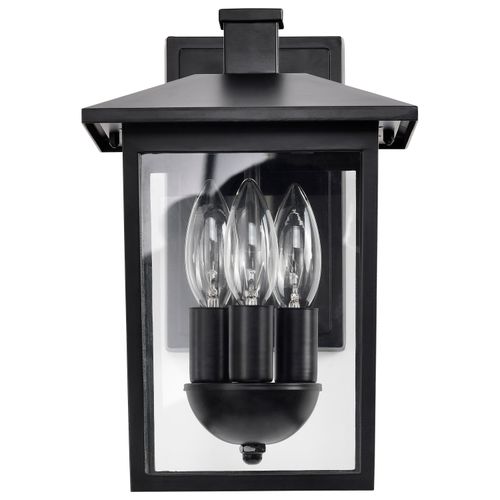 Main product image of Jamesport Collection Outdoor 11 inch Wall Lantern Matte Black w/ Clear Glass