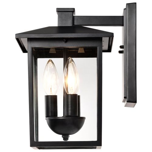 Main product image of Jamesport Collection Outdoor 11 inch Wall Lantern Matte Black w/ Clear Glass