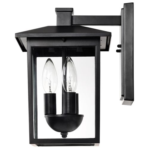 Main product image of Jamesport Collection Outdoor 11 inch Wall Lantern Matte Black w/ Clear Glass
