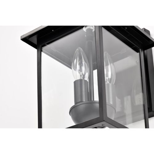 Main product image of Jamesport Collection Outdoor 11 inch Wall Lantern Matte Black w/ Clear Glass