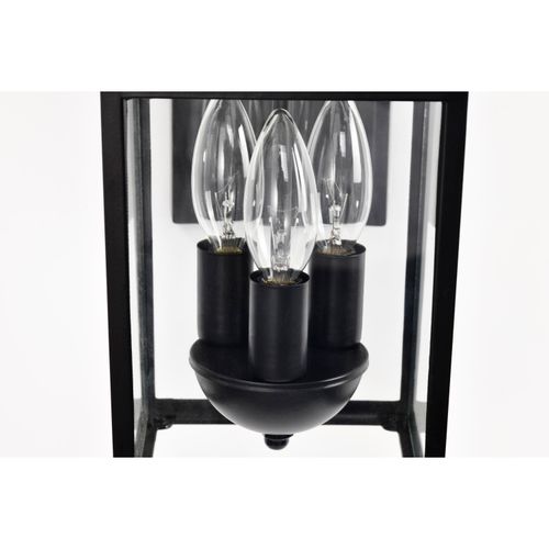 Main product image of Jamesport Collection Outdoor 11 inch Wall Lantern Matte Black w/ Clear Glass