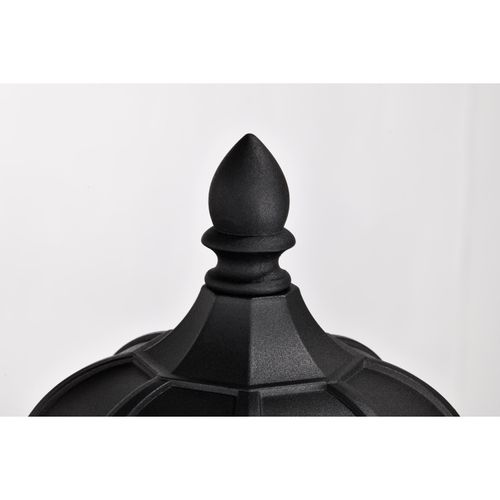 Main product image of East River Collection Outdoor 19.5 inch Post Light Pole Lantern Matte Black Finish w/ Clear Water Glass