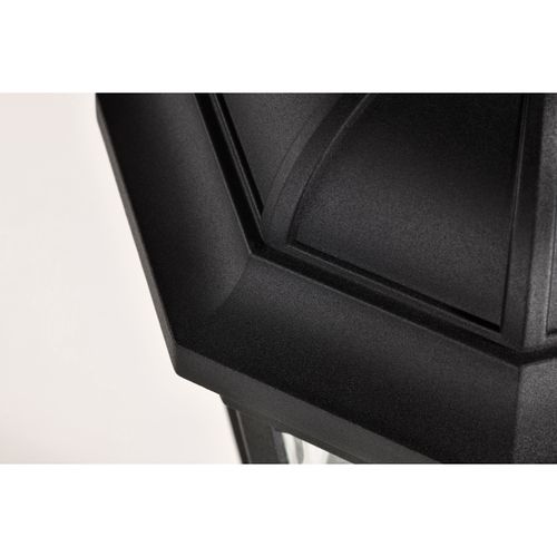 Main product image of East River Collection Outdoor 19.5 inch Post Light Pole Lantern Matte Black Finish w/ Clear Water Glass