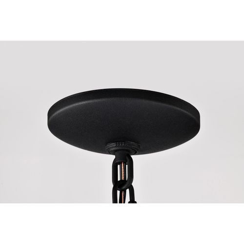 Main product image of East River Collection Outdoor 14.5 inch Hanging Light Matte Black Finish w/ Clear Water Glass