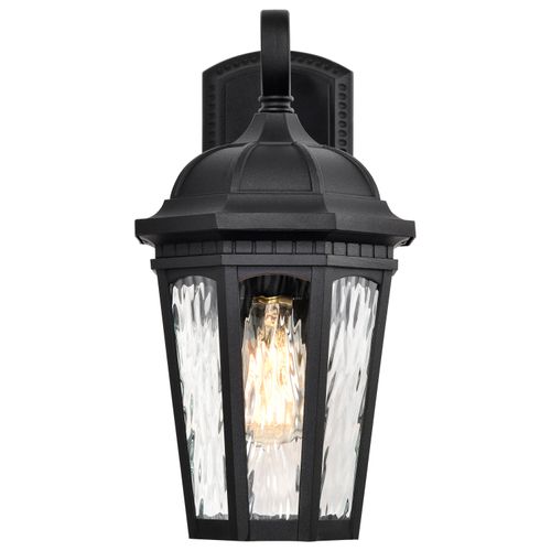 Main product image of East River Collection Outdoor 16 inch Large Wall Light Matte Black Finish w/ Clear Water Glass
