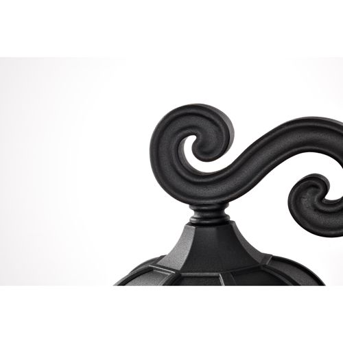 Main product image of East River Collection Outdoor 16 inch Large Wall Light Matte Black Finish w/ Clear Water Glass
