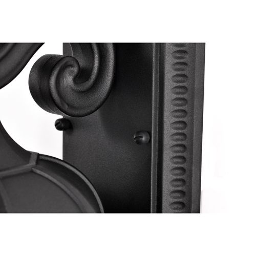 Main product image of East River Collection Outdoor 16 inch Large Wall Light Matte Black Finish w/ Clear Water Glass