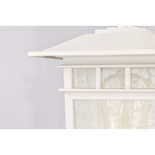 Main product image of Cove Neck Collection Outdoor Large 16 inch Post Light Pole Lantern White Finish w/ Clear Seeded Glass