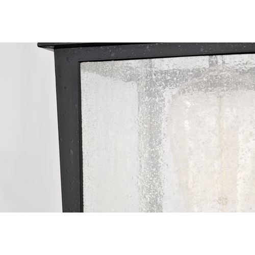 Main product image of Cove Neck Collection Outdoor Large 16 inch Post Light Pole Lantern Textured Black Finish w/ Clear Seeded Glass