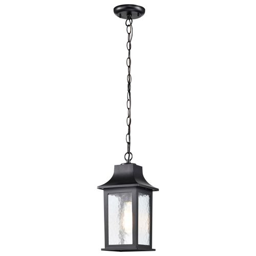 Main product image of Stillwell Collection Outdoor 14 inch Hanging Light Matte Black Finish w/ Clear Water Glass
