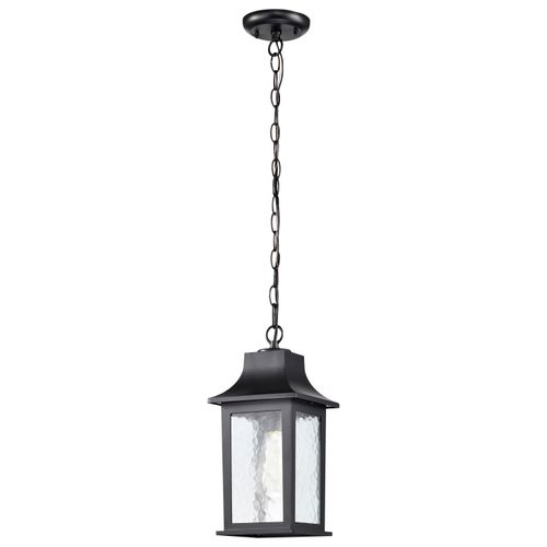 Main product image of Stillwell Collection Outdoor 14 inch Hanging Light Matte Black Finish w/ Clear Water Glass