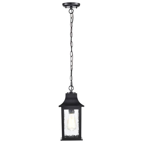 Main product image of Stillwell Collection Outdoor 14 inch Hanging Light Matte Black Finish w/ Clear Water Glass
