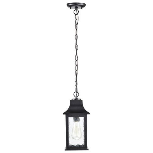Main product image of Stillwell Collection Outdoor 14 inch Hanging Light Matte Black Finish w/ Clear Water Glass