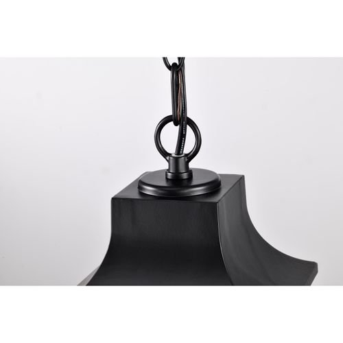 Main product image of Stillwell Collection Outdoor 14 inch Hanging Light Matte Black Finish w/ Clear Water Glass