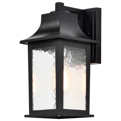 Main product image of Stillwell Collection Outdoor 13 inch Wall Light Matte Black Finish w/ Clear Water Glass