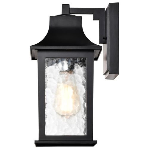 Main product image of Stillwell Collection Outdoor 13 inch Wall Light Matte Black Finish w/ Clear Water Glass
