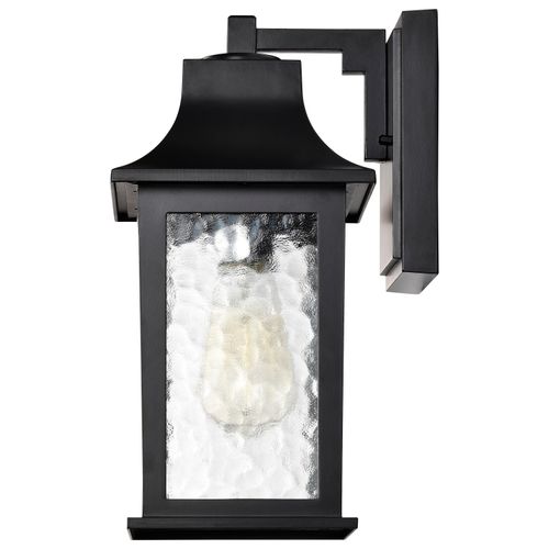 Main product image of Stillwell Collection Outdoor 13 inch Wall Light Matte Black Finish w/ Clear Water Glass