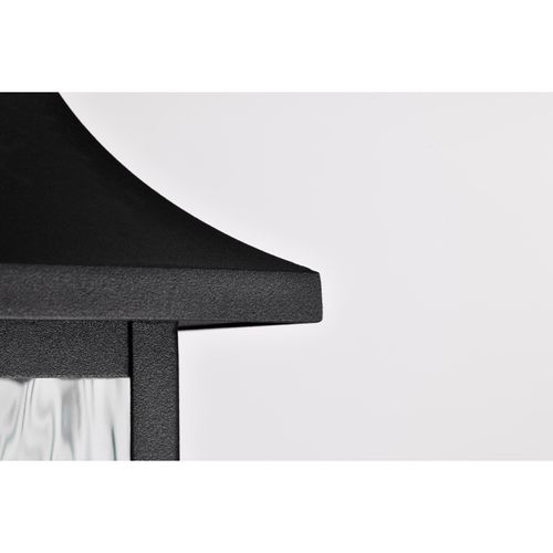 Main product image of Austen Collection Outdoor 17 inch Hanging Light Matte Black Finish w/ Clear Water Glass