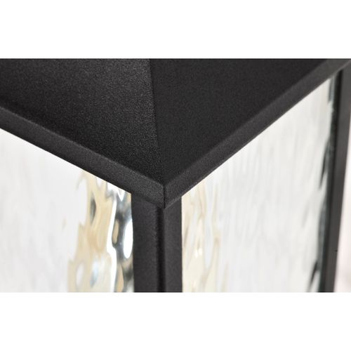 Main product image of Austen Collection Outdoor 13 inch Small Wall Light Matte Black Finish w/ Clear Water Glass