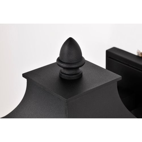 Main product image of Austen Collection Outdoor 17 inch Large Wall Light Matte Black Finish w/ Clear Water Glass