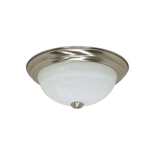 Main product image of 2 Light 11" Flush Mount Alabaster Glass Color retail packaging