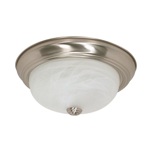 Main product image of 2 Light 13" Flush Mount Alabaster Glass Color retail packaging
