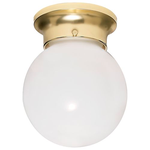 Main product image of 1 Light 6" Ceiling Fixture White Ball Color retail packaging (Pack of 2)