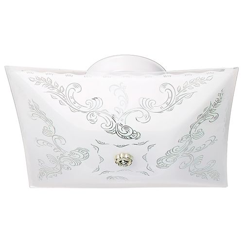 Main product image of 2 Light 12" Ceiling Fixture Square Floral Color retail packaging (Pack of 2)
