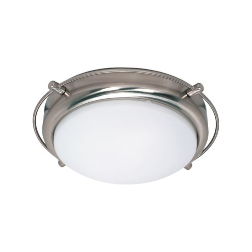 Main product image of Polaris 2 Light 14" Flush Mount w/ Satin Frosted Glass Shades