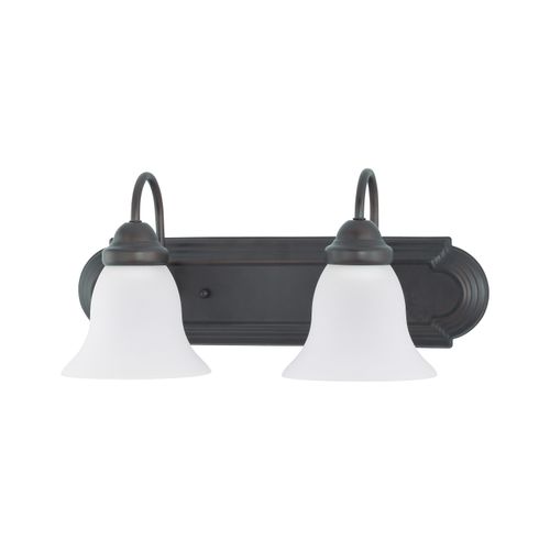 Main product image of Ballerina 2 Light 18" Vanity w/ Frosted White Glass Color retail packaging