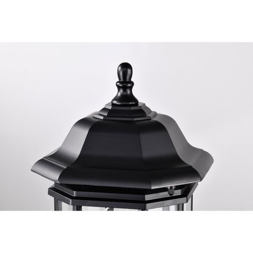 Main product image of Hopkins Outdoor Collection 18.5 inch Large Post Light Pole Lantern Matte Black Finish w/ Clear Glass (Pack of 2)