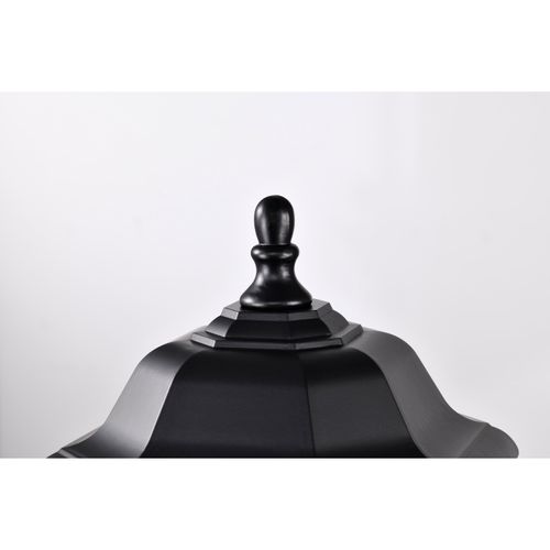 Main product image of Hopkins Outdoor Collection 18.5 inch Large Post Light Pole Lantern Matte Black Finish w/ Clear Glass (Pack of 2)