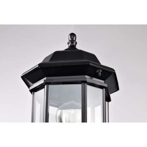 Main product image of Hopkins Outdoor Collection 18.5 inch Large Post Light Pole Lantern Matte Black Finish w/ Clear Glass (Pack of 2)