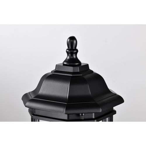 Main product image of Hopkins Outdoor Collection 16 inch Small Post Light Pole Lantern Matte Black Finish w/ Clear Glass