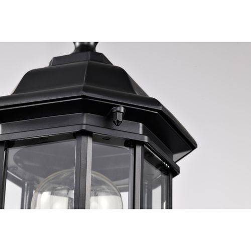 Main product image of Hopkins Outdoor Collection 16 inch Small Post Light Pole Lantern Matte Black Finish w/ Clear Glass