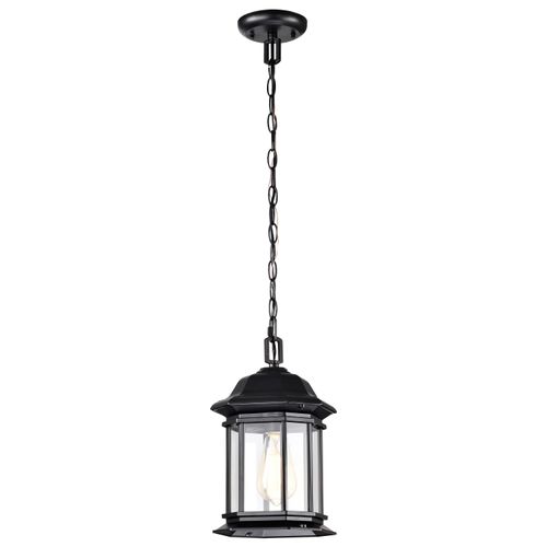 Main product image of Hopkins Collection Outdoor 12 inch Hanging Lantern Matte Black Finish w/ Clear Glass