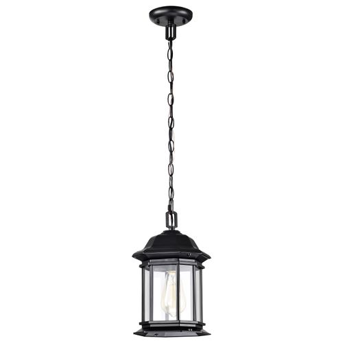 Main product image of Hopkins Collection Outdoor 12 inch Hanging Lantern Matte Black Finish w/ Clear Glass