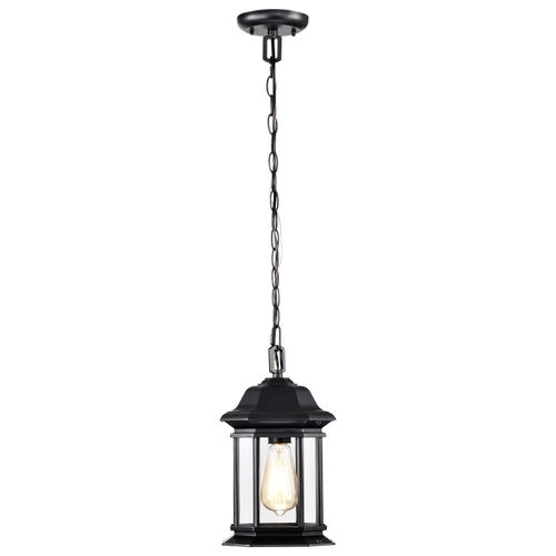 Main product image of Hopkins Collection Outdoor 12 inch Hanging Lantern Matte Black Finish w/ Clear Glass
