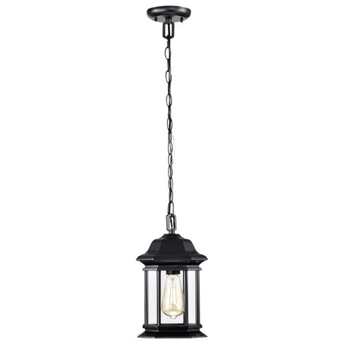 Main product image of Hopkins Collection Outdoor 12 inch Hanging Lantern Matte Black Finish w/ Clear Glass