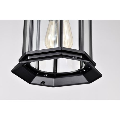 Main product image of Hopkins Collection Outdoor 12 inch Hanging Lantern Matte Black Finish w/ Clear Glass