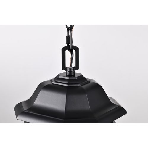 Main product image of Hopkins Collection Outdoor 12 inch Hanging Lantern Matte Black Finish w/ Clear Glass