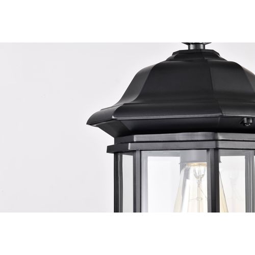 Main product image of Hopkins Collection Outdoor 12 inch Hanging Lantern Matte Black Finish w/ Clear Glass