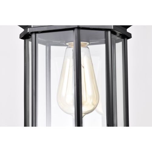 Main product image of Hopkins Collection Outdoor 12 inch Hanging Lantern Matte Black Finish w/ Clear Glass