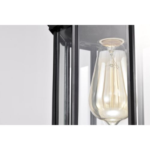 Main product image of Hopkins Collection Outdoor 12 inch Hanging Lantern Matte Black Finish w/ Clear Glass
