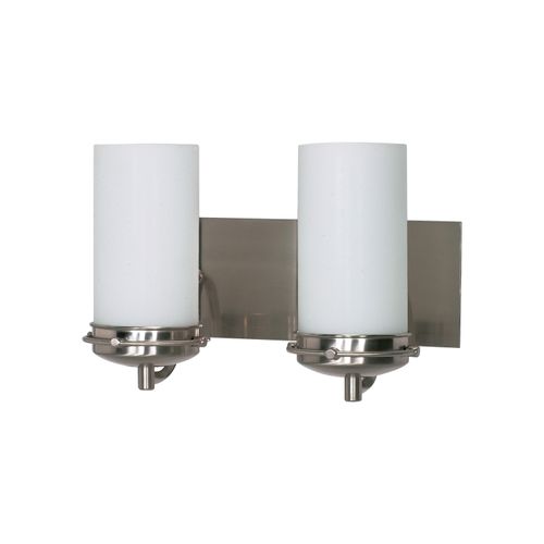 Main product image of Polaris 2 Light 14" Vanity w/ Satin Frosted Glass Shades