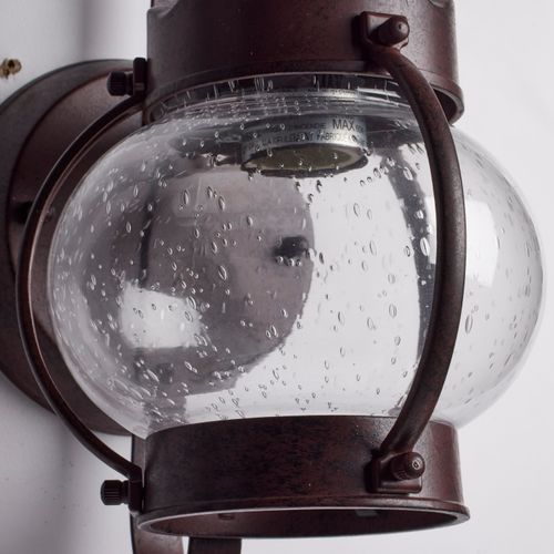 Main product image of 1 Light 11" Wall Lantern Onion Lantern w/ Clear Seed Glass