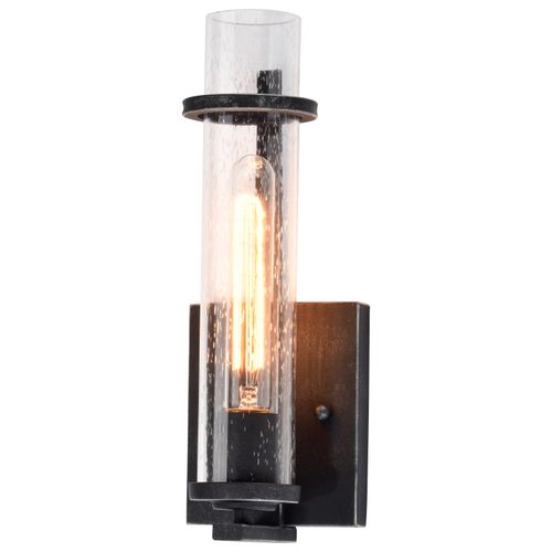 Main product image of Donzi 1 Light Vanity Fixture Iron Black Finish