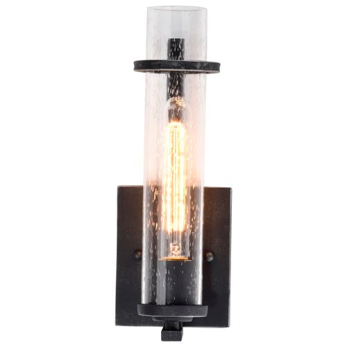 Main product image of Donzi 1 Light Vanity Fixture Iron Black Finish