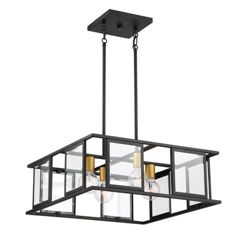 Main product image of Payne 4 Light Pendant w/ Clear Beveled Glass
